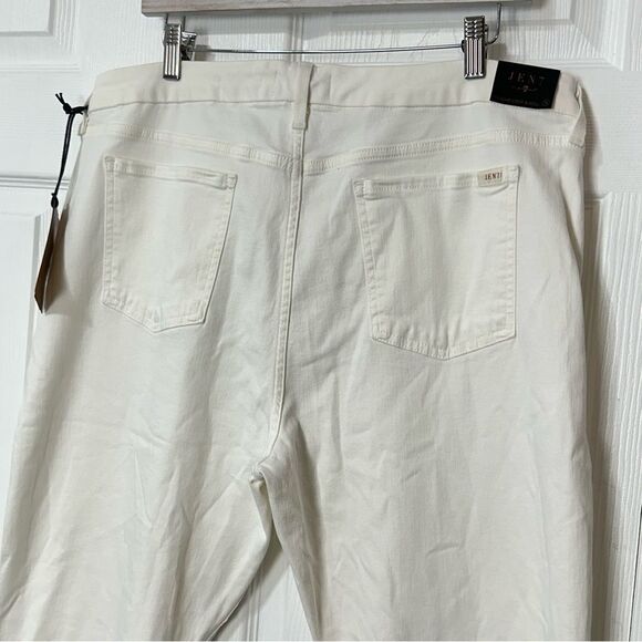 Jen 7 7 For All Mankind Straight Crop & Roll White Jeans Size 18 NWT - Picture 6 of 14